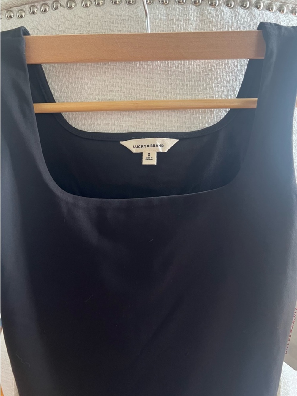 Lucky Brand Black Square Neck Tank